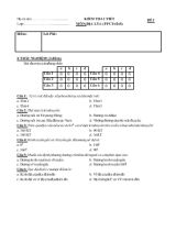 Giáo án Lớp 6 - Môn Địa lí Kiểm tra 1 tiết - Đề 1